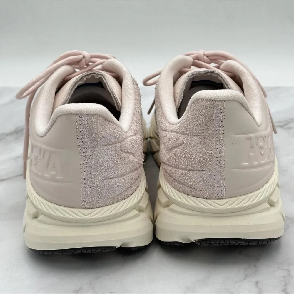 NEW Hoka One One Clifton LS Shoes Mens Size 12 Pink Cream Running Sneakers